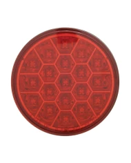 (CARD) 19 RED LED 4" ROUND REFLECTOR S/T/T LIGHT - RED LENS (CARD) 19 RED LED 4" ROUND REFLECTOR S/T/T LIGHT - RED LENS