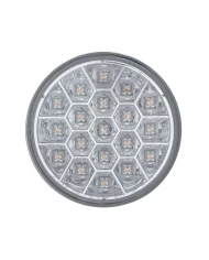 (CARD) 19 RED LED 4" ROUND REFLECTOR S/T/T LIGHT - CLEAR LENS (CARD) 19 RED LED 4" ROUND REFLECTOR S/T/T LIGHT - CLEAR LENS