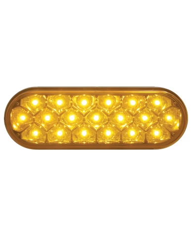(CARD) 19 AMBER LED 6" OVAL REFLECTOR P/T/C LIGHT - AMBER LENS (CARD) 19 AMBER LED 6" OVAL REFLECTOR P/T/C LIGHT - AMBER LENS