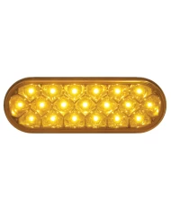 (CARD) 19 AMBER LED 6" OVAL REFLECTOR P/T/C LIGHT - AMBER LENS (CARD) 19 AMBER LED 6" OVAL REFLECTOR P/T/C LIGHT - AMBER LENS