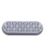 (CARD) 19 RED LED 6" OVAL REFLECTOR S/T/T LIGHT - CLEAR LENS (CARD) 19 RED LED 6" OVAL REFLECTOR S/T/T LIGHT - CLEAR LENS