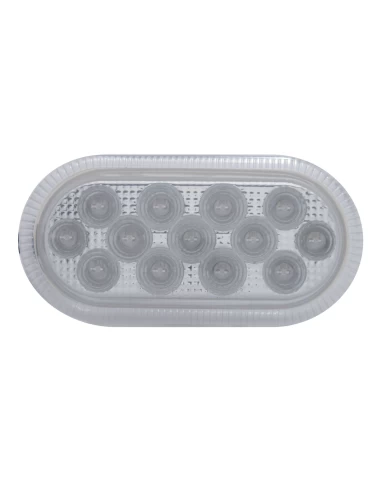 (BULK) 13 RED LED DUAL FUNCTION OVAL AUXILIARY REFLECTOR LIGHT - CLEAR LENS (BULK) 13 RED LED DUAL FUNCTION OVAL AUXILIARY REFLECTOR LIGHT - CLEAR LENS