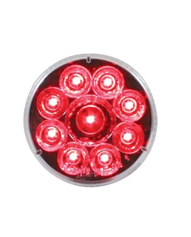 (CARD) 9 RED LED 2 1/2" REFLECTOR CLEARANCE/MARKER LIGHT - CLEAR LENS (CARD) 9 RED LED 2 1/2" REFLECTOR CLEARANCE/MARKER LIGHT - CLEAR LENS