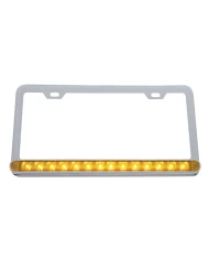 (CARD) LICENSE FRAME W/ 14 AMBER LED 12" LIGHT BAR - AMBER LENS (CARD) LICENSE FRAME W/ 14 AMBER LED 12" LIGHT BAR - AMBER LENS
