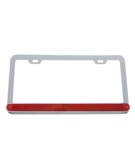 (CARD) LICENSE FRAME W/ 14 RED LED 12" LIGHT BAR - RED LENS (CARD) LICENSE FRAME W/ 14 RED LED 12" LIGHT BAR - RED LENS