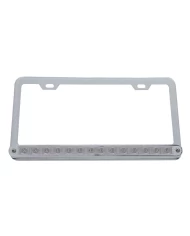 (CARD) LICENSE FRAME W/ 14 RED LED 12" LIGHT BAR - CLEAR LENS (CARD) LICENSE FRAME W/ 14 RED LED 12" LIGHT BAR - CLEAR LENS