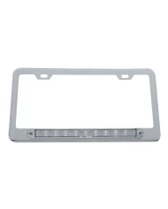 (CARD) LICENSE FRAME W/ 10 RED LED 9" LIGHT BAR - CLEAR LENS (CARD) LICENSE FRAME W/ 10 RED LED 9" LIGHT BAR - CLEAR LENS