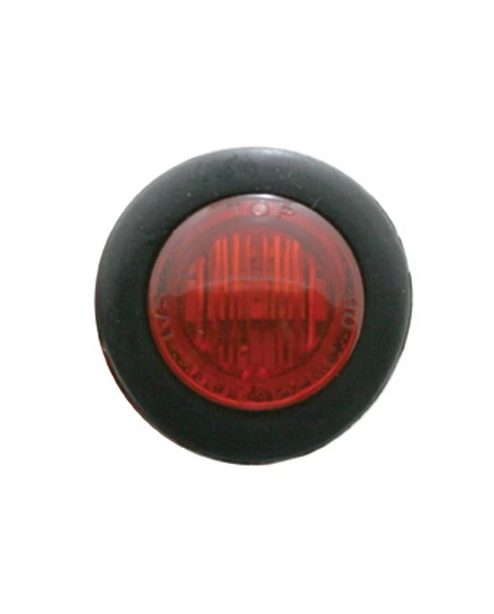 (CARD) 3 RED LED MINI CLEARANCE/MARKER LIGHT WITH RED LENS