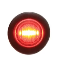 (CARD) 3 RED LED MINI CLEARANCE/MARKER LIGHT WITH RED LENS