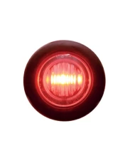 (CARD) 3 RED LED MINI CLEARANCE/MARKER LIGHT WITH CLEAR LENS