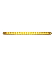 (CARD) 19 LED 12" S/T/T & P/T/C REFLECTOR LIGHT BAR - AMBER LED / AMBER LENS