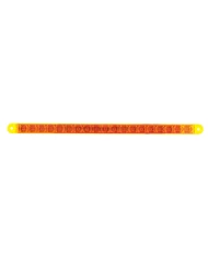 (BULK) 19 AMBER LED 12" P/T/C REFLECTOR LIGHT BAR - AMBER LENS (BULK) 19 AMBER LED 12" P/T/C REFLECTOR LIGHT BAR - AMBER LENS