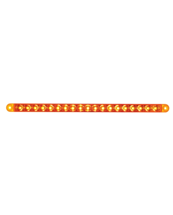 (BULK) 19 AMBER LED 12" P/T/C REFLECTOR LIGHT BAR - AMBER LENS (BULK) 19 AMBER LED 12" P/T/C REFLECTOR LIGHT BAR - AMBER LENS