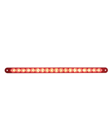 (CARD) 19 LED 12" S/T/T & P/T/C REFLECTOR LIGHT BAR - RED LED / RED LENS (CARD) 19 LED 12" S/T/T & P/T/C REFLECTOR LIGHT BAR - RED LED / RED LENS