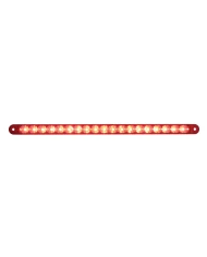 (CARD) 19 LED 12" S/T/T & P/T/C REFLECTOR LIGHT BAR - RED LED / RED LENS (CARD) 19 LED 12" S/T/T & P/T/C REFLECTOR LIGHT BAR - RED LED / RED LENS