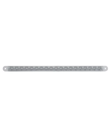 (CARD) 19 LED 12" S/T/T & P/T/C REFLECTOR LIGHT BAR - RED LED / CLEAR LENS (CARD) 19 LED 12" S/T/T & P/T/C REFLECTOR LIGHT BAR - RED LED / CLEAR LENS