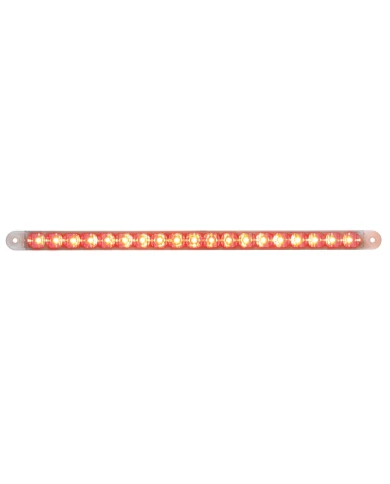 (CARD) 19 LED 12" S/T/T & P/T/C REFLECTOR LIGHT BAR - RED LED / CLEAR LENS (CARD) 19 LED 12" S/T/T & P/T/C REFLECTOR LIGHT BAR - RED LED / CLEAR LENS