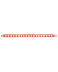 (CARD) 19 LED 12" S/T/T & P/T/C REFLECTOR LIGHT BAR - RED LED / CLEAR LENS (CARD) 19 LED 12" S/T/T & P/T/C REFLECTOR LIGHT BAR - RED LED / CLEAR LENS