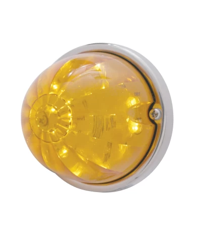 (BULK) 17 AMBER LED DUAL FUNCTION WATERMELON FLUSH MOUNT LIGHT KITT KIT - AMBER LENS (BULK) 17 AMBER LED DUAL FUNCTION WATERMELON FLUSH MOUNT LIGHT KITT KIT - AMBER LENS