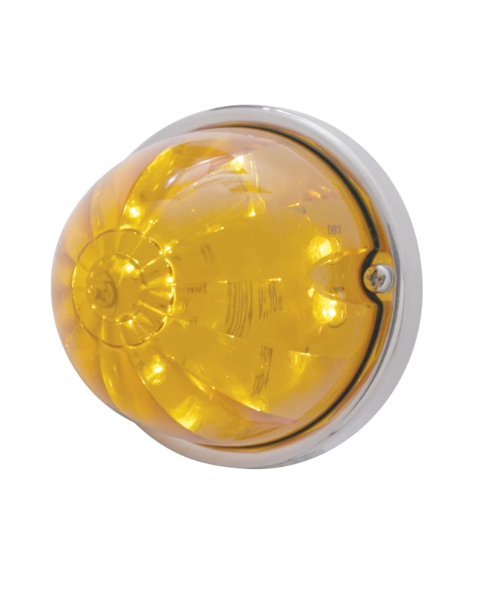 (BULK) 17 AMBER LED DUAL FUNCTION WATERMELON FLUSH MOUNT LIGHT KITT KIT - AMBER LENS (BULK) 17 AMBER LED DUAL FUNCTION WATERMELON FLUSH MOUNT LIGHT KITT KIT - AMBER LENS