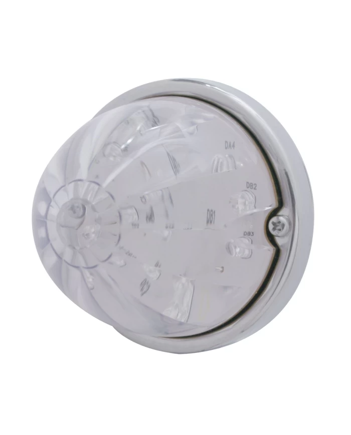 (BULK) 17 AMBER LED DUAL FUNCTION WATERMELON FLUSH MOUNT LIGHT KIT - CLEAR LENS (BULK) 17 AMBER LED DUAL FUNCTION WATERMELON FLUSH MOUNT LIGHT KIT - CLEAR LENS