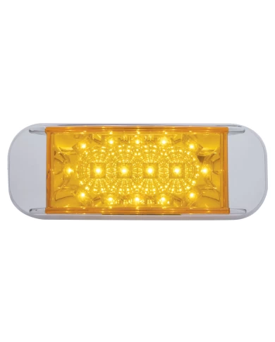 (CARD) 16 AMBER LED RECTANGULAR MARKER LIGHT W/ REFLECTOR - AMBER LENS (CARD) 16 AMBER LED RECTANGULAR MARKER LIGHT W/ REFLECTOR - AMBER LENS