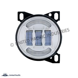 UP36605-18 LED Fog Light With LED Light Bar For Peterbilt 579 (2012-2021) & Kenworth T660 (2007-2017)-Chrome