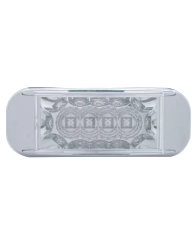 (CARD) 16 AMBER LED RECTANGULAR MARKER LIGHT W/ REFLECTOR - CLEAR LENS (CARD) 16 AMBER LED RECTANGULAR MARKER LIGHT W/ REFLECTOR - CLEAR LENS