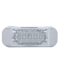 (CARD) 16 AMBER LED RECTANGULAR MARKER LIGHT W/ REFLECTOR - CLEAR LENS