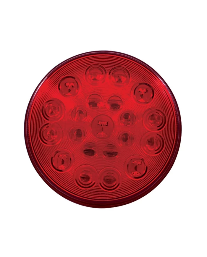 (CARD) 21 RED LED 4" S/T/T LIGHT - RED LENS