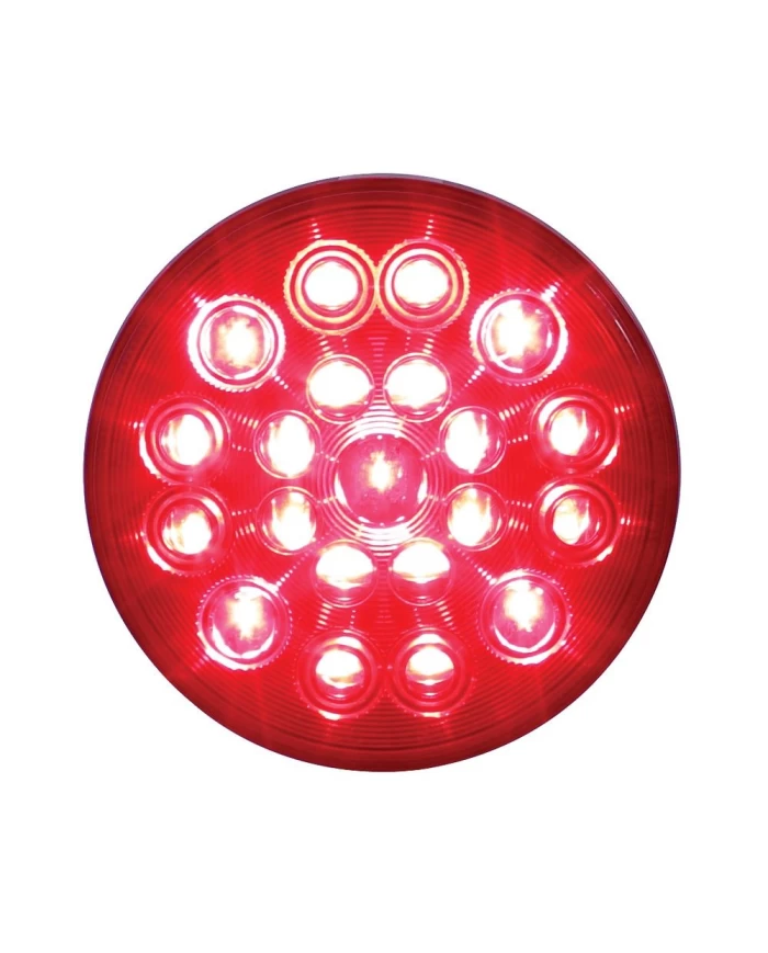 (CARD) 21 RED LED 4" S/T/T LIGHT - RED LENS