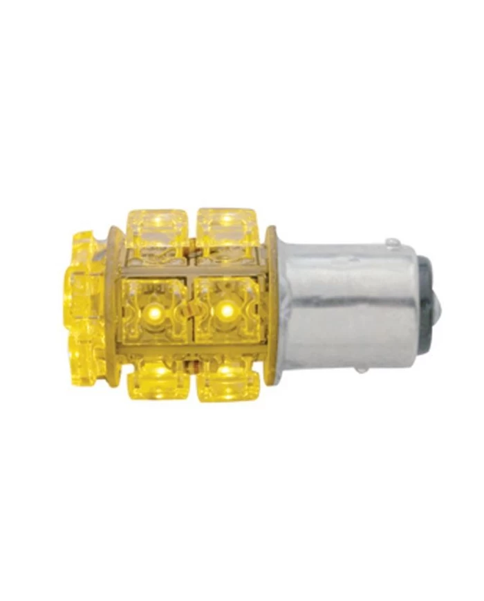(CARD) 13 AMBER LED 360 DEGREE 1157 BULB - OFFSET PIN (CARD) 13 AMBER LED 360 DEGREE 1157 BULB - OFFSET PIN