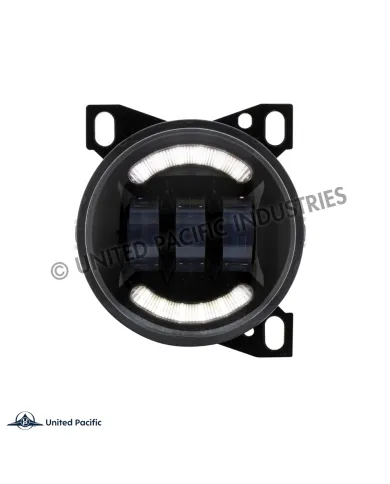 UP36606-18 LED Fog Light With LED Light Bar For Peterbilt 579 (2012-2021) & Kenworth T660 (2007-2017)-Black