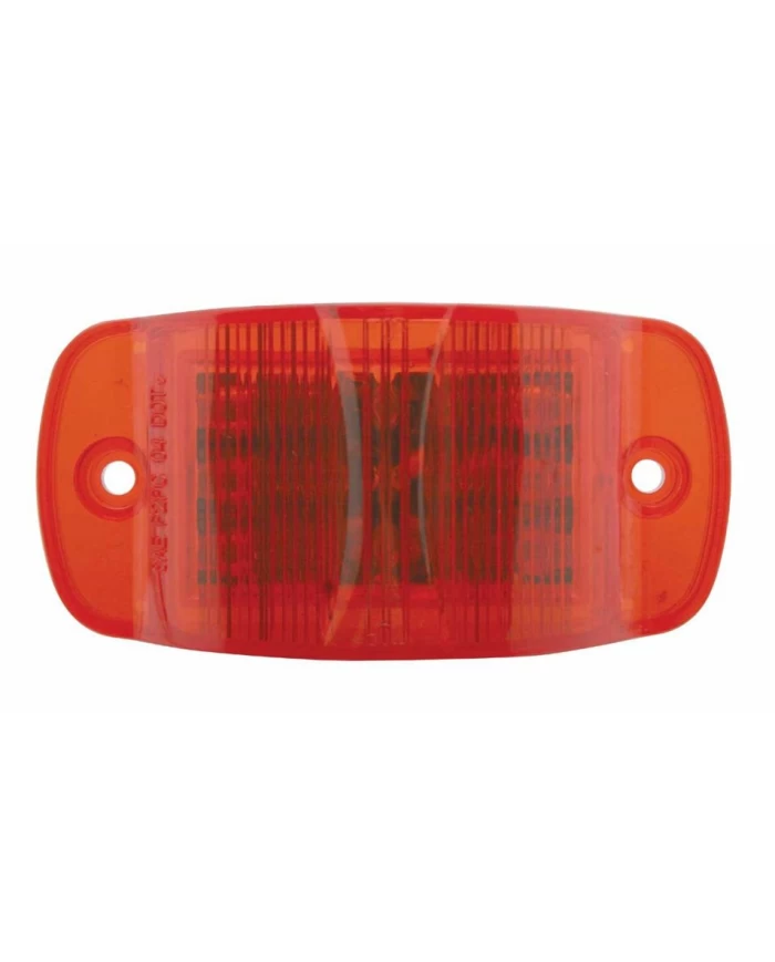 (BULK) 14 RED LED RECTANGULAR CLEARANCE/MARKER LIGHT W/ 90 LED - RED LENS