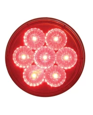 (CARD) 7 RED LED 4" S/T/T REFLECTOR LIGHT - RED LENS