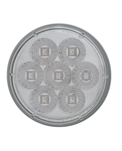 (CARD) 7 RED LED 4" S/T/T REFLECTOR LIGHT - CLEAR LENS (CARD) 7 RED LED 4" S/T/T REFLECTOR LIGHT - CLEAR LENS