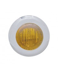 (CARD) STAINLESS STEEL 3 AMBER LED MINI CLEARANCE/MARKER LIGHT - AMBER LENS (CARD) STAINLESS STEEL 3 AMBER LED MINI CLEARANCE/MARKER LIGHT - AMBER LENS