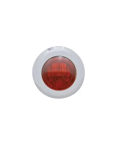 (CARD) STAINLESS STEEL 3 RED LED MINI CLEARANCE/MARKER LIGHT - RED LENS (CARD) STAINLESS STEEL 3 RED LED MINI CLEARANCE/MARKER LIGHT - RED LENS