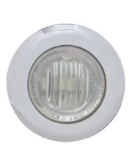 (CARD) STAINLESS STEEL 3 AMBER LED MINI CLEARANCE/MARKER LIGHT - CLEAR LENS