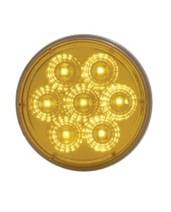 (CARD) 7 AMBER LED 4" P/T/C LIGHT - AMBER LENS (CARD) 7 AMBER LED 4" P/T/C LIGHT - AMBER LENS
