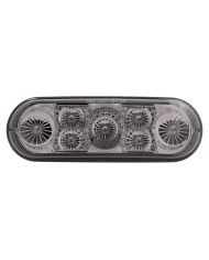 (CARD) 7 RED LED OVAL S/T/T & P/T/C LIGHT - CLEAR LENS