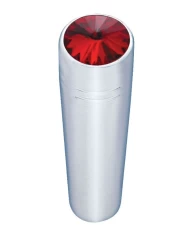 (CARD) CHROME PETERBILT SHORT TOGGLE SWITCH EXTENSION W/ DIAMOND - RED (CARD) CHROME PETERBILT SHORT TOGGLE SWITCH EXTENSION W/ DIAMOND - RED