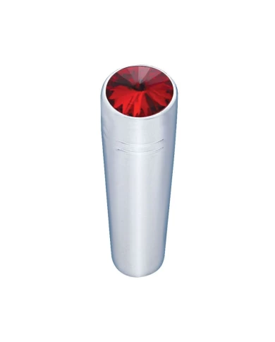 (2/CARD) CHROME PETERBILT SHORT TOGGLE SWITCH EXTENSION W/ DIAMOND - RED (2/CARD) CHROME PETERBILT SHORT TOGGLE SWITCH EXTENSION W/ DIAMOND - RED