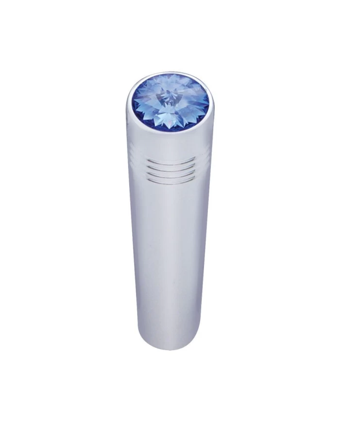 (2/CARD) CHROME PETERBILT LONG TOGGLE SWITCH EXTENSION W/ DIAMOND - BLUE (2/CARD) CHROME PETERBILT LONG TOGGLE SWITCH EXTENSION W/ DIAMOND - BLUE