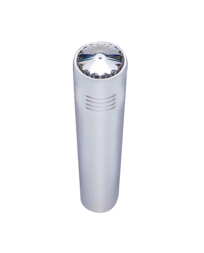 (2/CARD) CHROME PETERBILT LONG TOGGLE SWITCH EXTENSION W/ DIAMOND - CLEAR (2/CARD) CHROME PETERBILT LONG TOGGLE SWITCH EXTENSION W/ DIAMOND - CLEAR