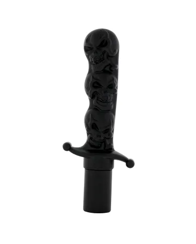 UP23579-Black Aluminum Skull Dagger Air Valve Knob