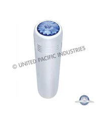 (2/CARD) CHROME KENWORTH LONG TOGGLE SWITCH EXTENSION W/ DIAMOND - BLUE (2/CARD) CHROME KENWORTH LONG TOGGLE SWITCH EXTENSION W/ DIAMOND - BLUE