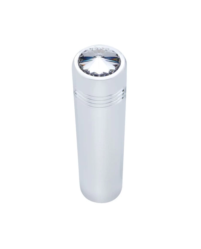 (2/CARD) CHROME FREIGHTLINER LONG SWITCH EXTENSION W/ DIAMOND - CLEAR (2/CARD) CHROME FREIGHTLINER LONG SWITCH EXTENSION W/ DIAMOND - CLEAR