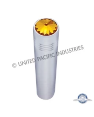 (CARD) CHROME PETERBILT LONG TOGGLE SWITCH EXTENSION W/ DIAMOND - AMBER