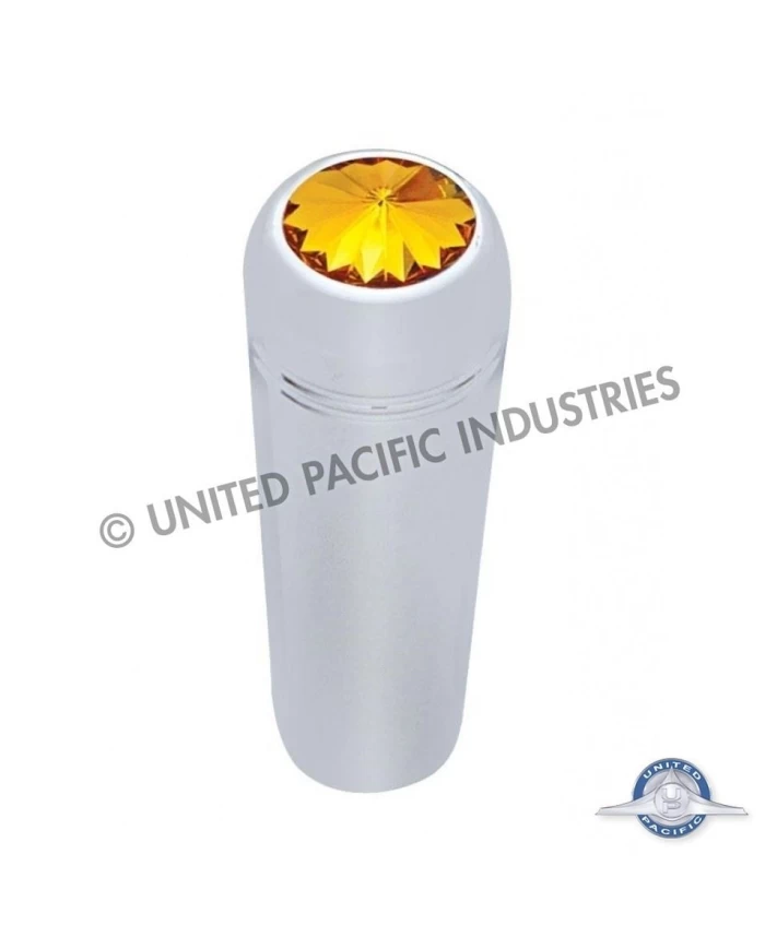 (2/CARD) CHROME KENWORTH SHORT TOGGLE SWITCH EXTENSION W/ DIAMOND - AMBER (2/CARD) CHROME KENWORTH SHORT TOGGLE SWITCH EXTENSION W/ DIAMOND - AMBER